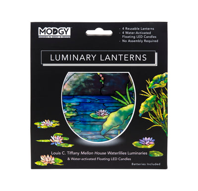 Louis C. Tiffany Mellon House Waterlilies Luminaries - 4 Per Pack