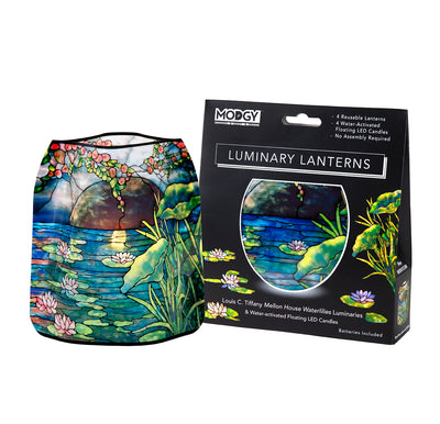 Louis C. Tiffany Mellon House Waterlilies Luminaries - 4 Per Pack