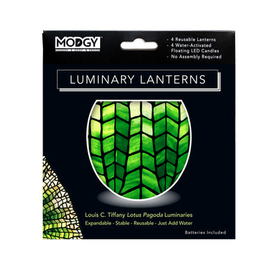 Tiffany Lotus Pagoda Luminaries - 4 Per Pack