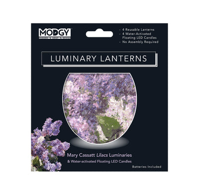 Mary Cassatt Lilacs Luminaries - 4 Per Pack