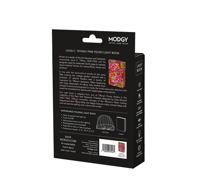 Louis C. Tiffany Pink Peony Light Book