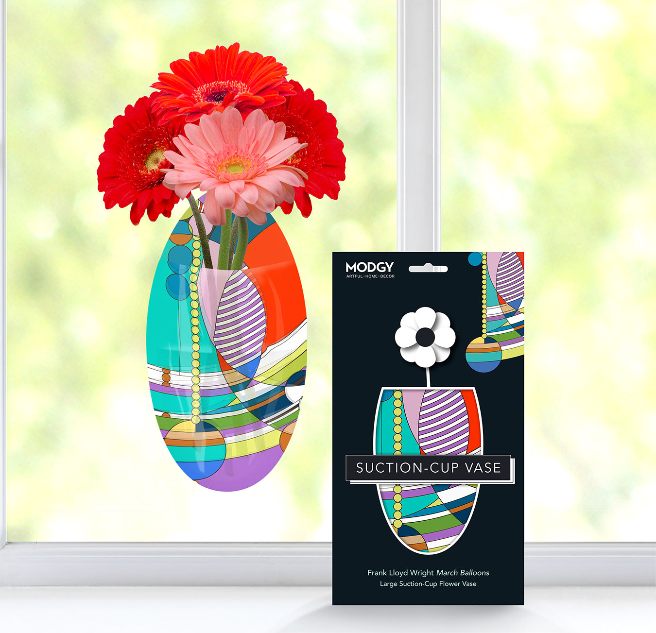 Frank Lloyd Wright March Balloons Large Suction Cup Vase