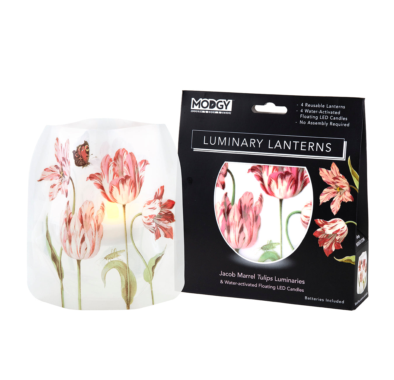 Jacob Marrel Tulips Luminaries - 4 Per Pack