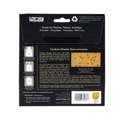 Candace Wheeler Bees Luminaries - 4 Per Pack