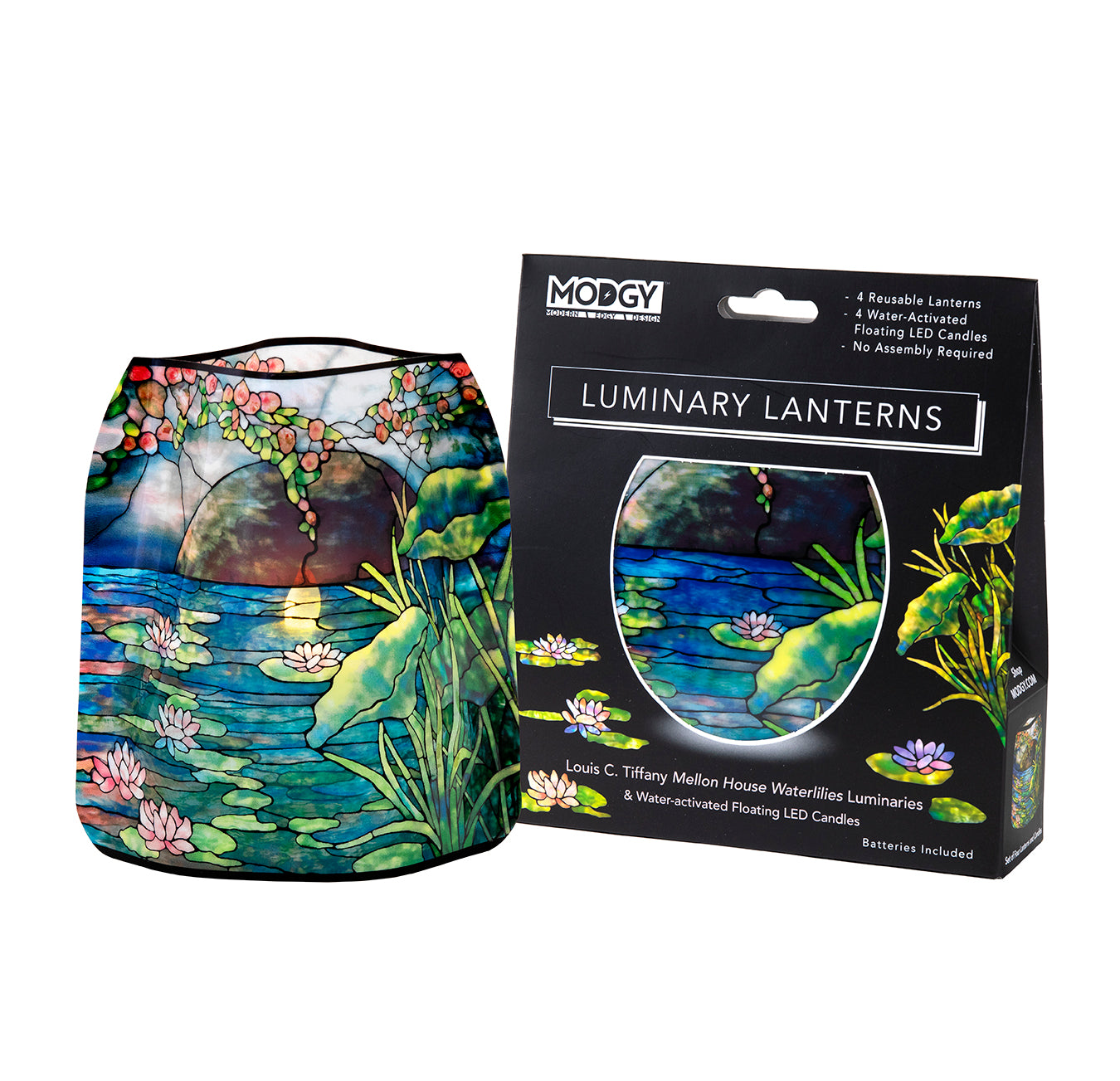 Louis C. Tiffany Mellon House Waterlilies Luminaries - 4 Per Pack