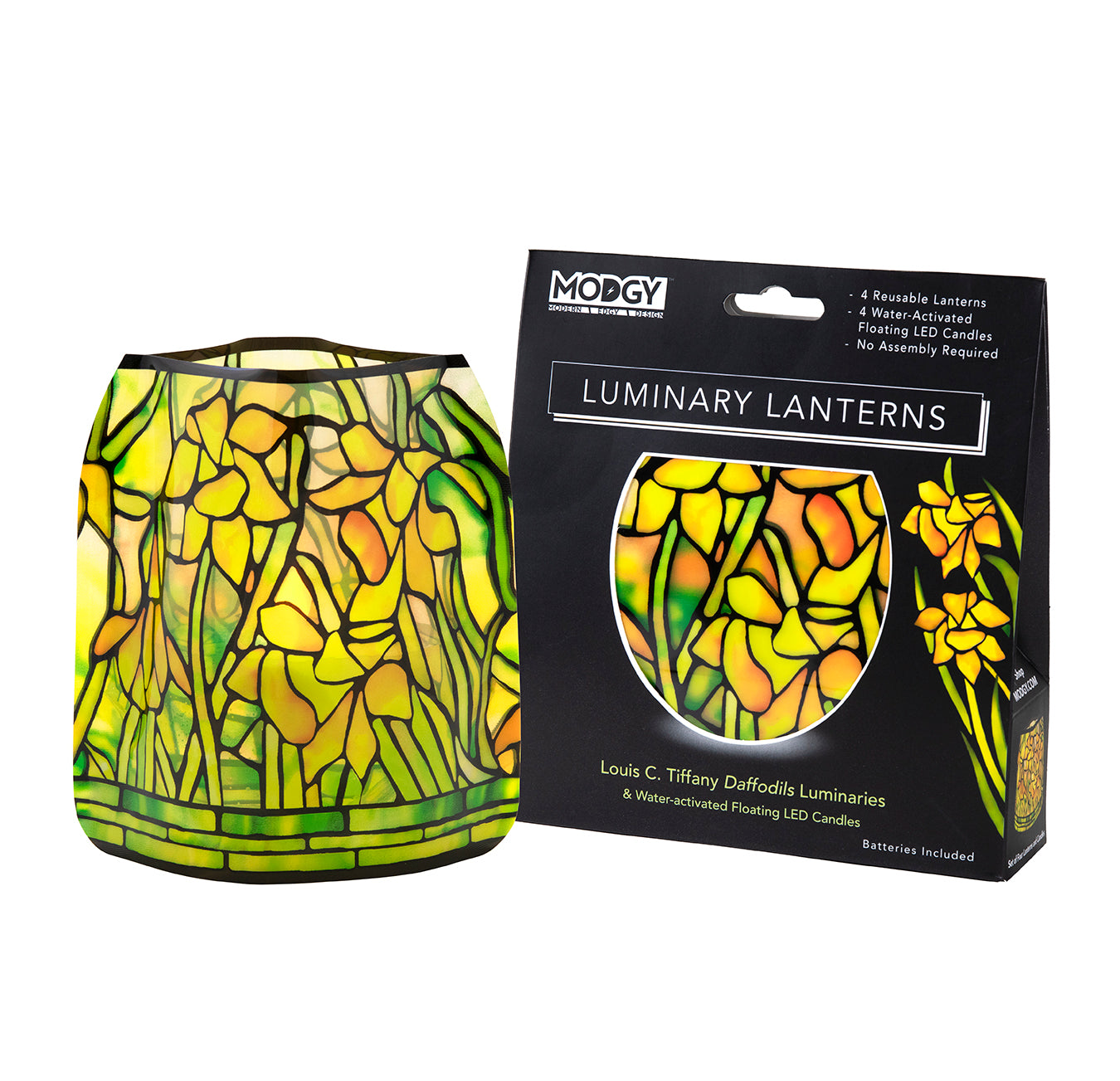 Louis C. Tiffany Daffodils Luminaries - 4 Per Pack