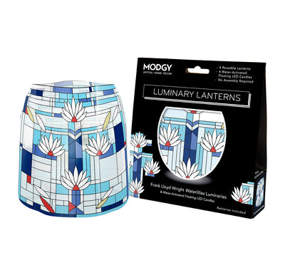 Frank Lloyd Wright Waterlilies Luminary - 4 per pack