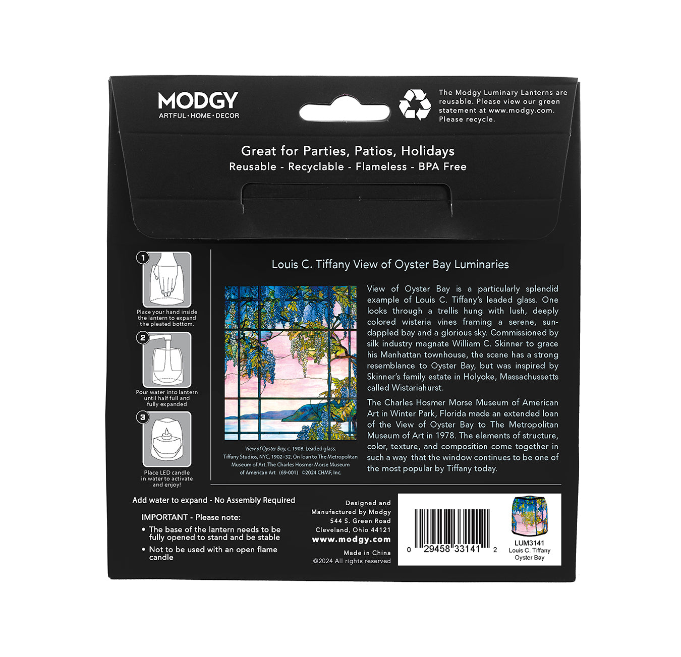 Louis C. Tiffany View of Oyster Bay Luminary - 4 per pack - Modgy Louis C. Tiffany View of Oyster Bay Luminary - 4 per pack - Modgy