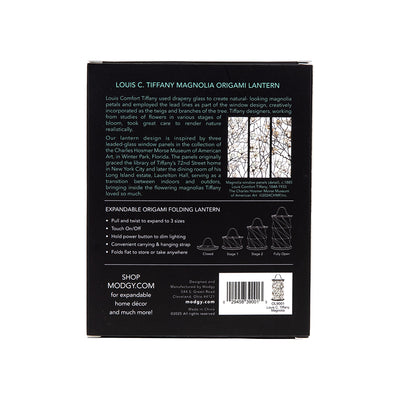 Modgy Louis C. Tiffany Magnolia Window Origami Lantern