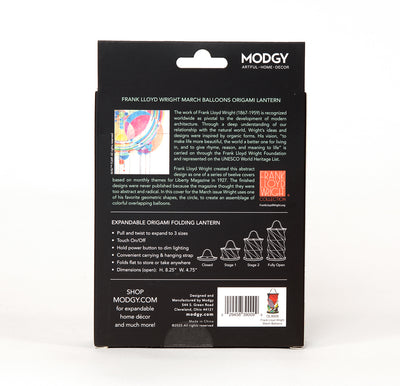 Modgy Frank Lloyd Wright March Balloons Origami Lantern