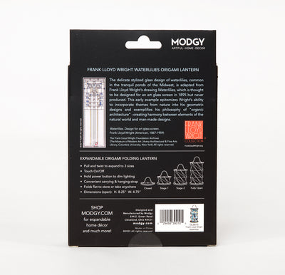 Modgy Frank Lloyd Wright Waterlilies Origami Lantern