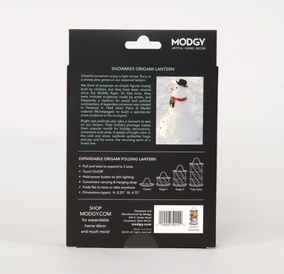 Modgy Snowmies Origami Lantern