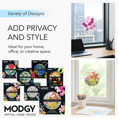 Modgy Window Cling Mixed Florals Set of 3