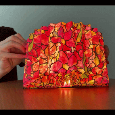 Louis C. Tiffany Pink Peony Light Book