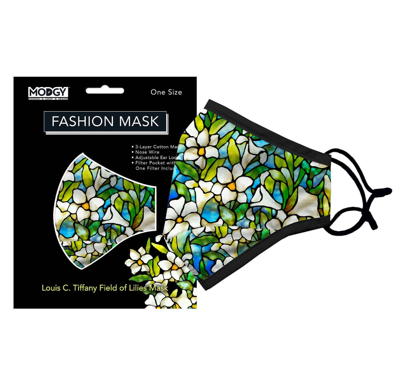 Louis C. Tiffany Field of Lilies Fashion Mask