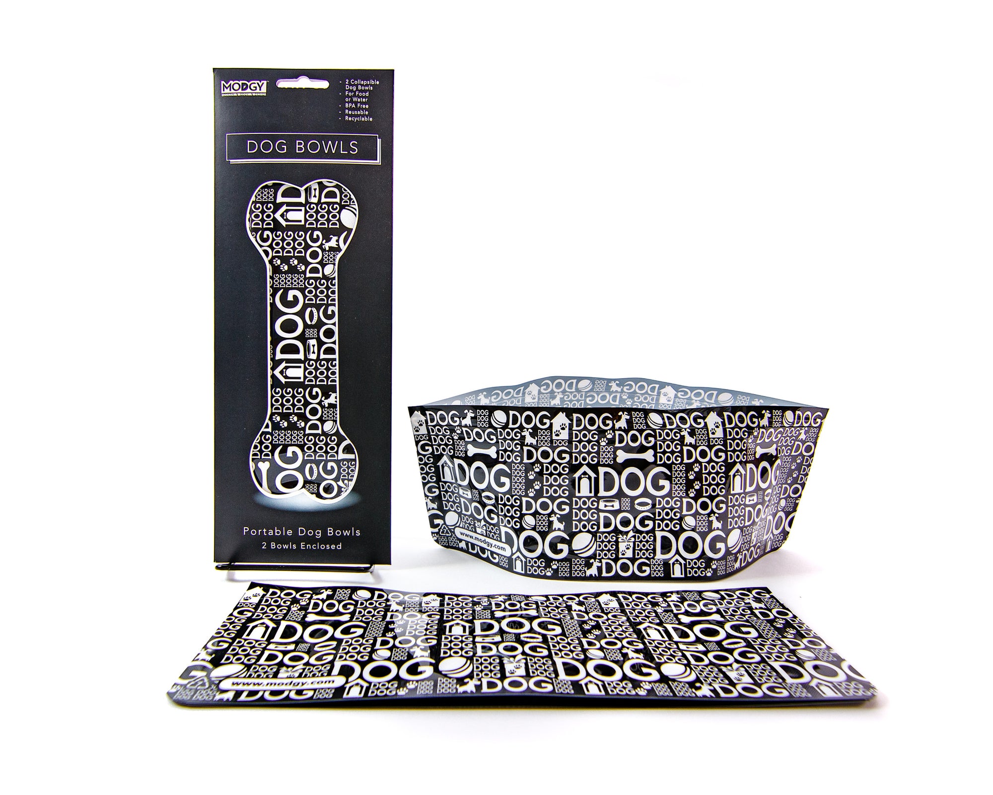 DoggyDog Set of 2 bowls Modgy