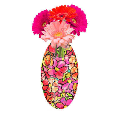 Louis C Tiffany Pink Peony Large Suction Cup Vase