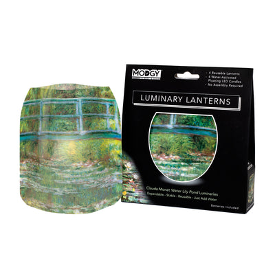 Claude Monet Water Lily Pond Luminaries - 4 Per Pack