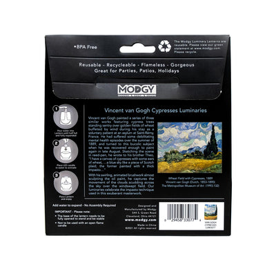 Van Gogh Wheat Field With Cypresses Luminaries - 4 Per Pack