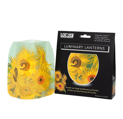 Van Gogh Sunflowers Luminaries - 4 Per Pack