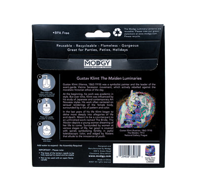 Gustav Klimt Maiden Luminaries- 4 Per Pack