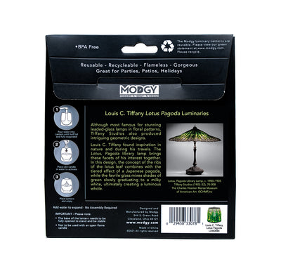Louis C. Tiffany Lotus Pagoda Luminaries - 4 Per Pack