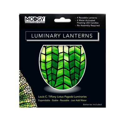 Louis C. Tiffany Lotus Pagoda Luminaries - 4 Per Pack