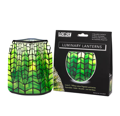 Louis C. Tiffany Lotus Pagoda Luminaries - 4 Per Pack