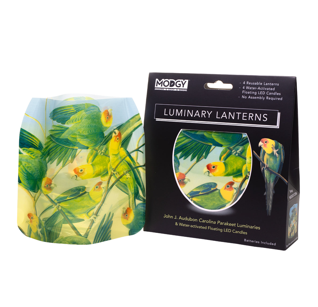 John J. Audubon Carolina Parakeets Luminaries- 4 Per Pack