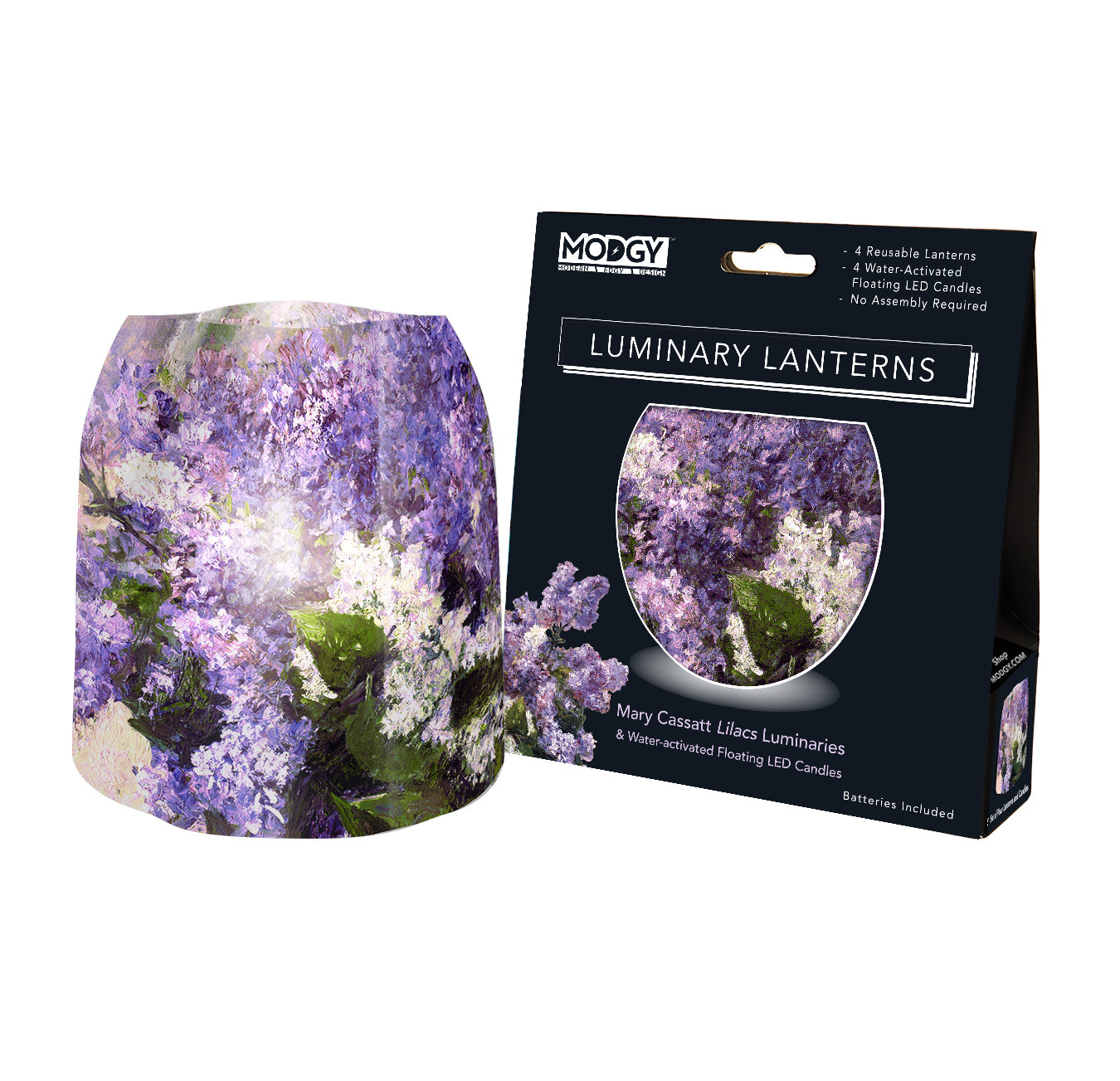 Mary Cassatt Lilacs Luminaries - 4 Per Pack