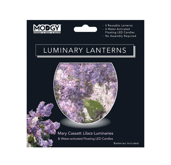 Mary Cassatt Lilacs Luminaries - 4 Per Pack - Modgy