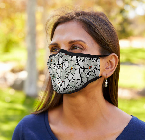 Louis C. Tiffany Magnolia Window Fashion Mask - Modgy
