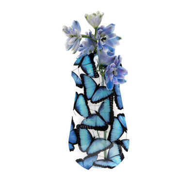 Blue Morpho Butterfly Suction Cup Bud Vase