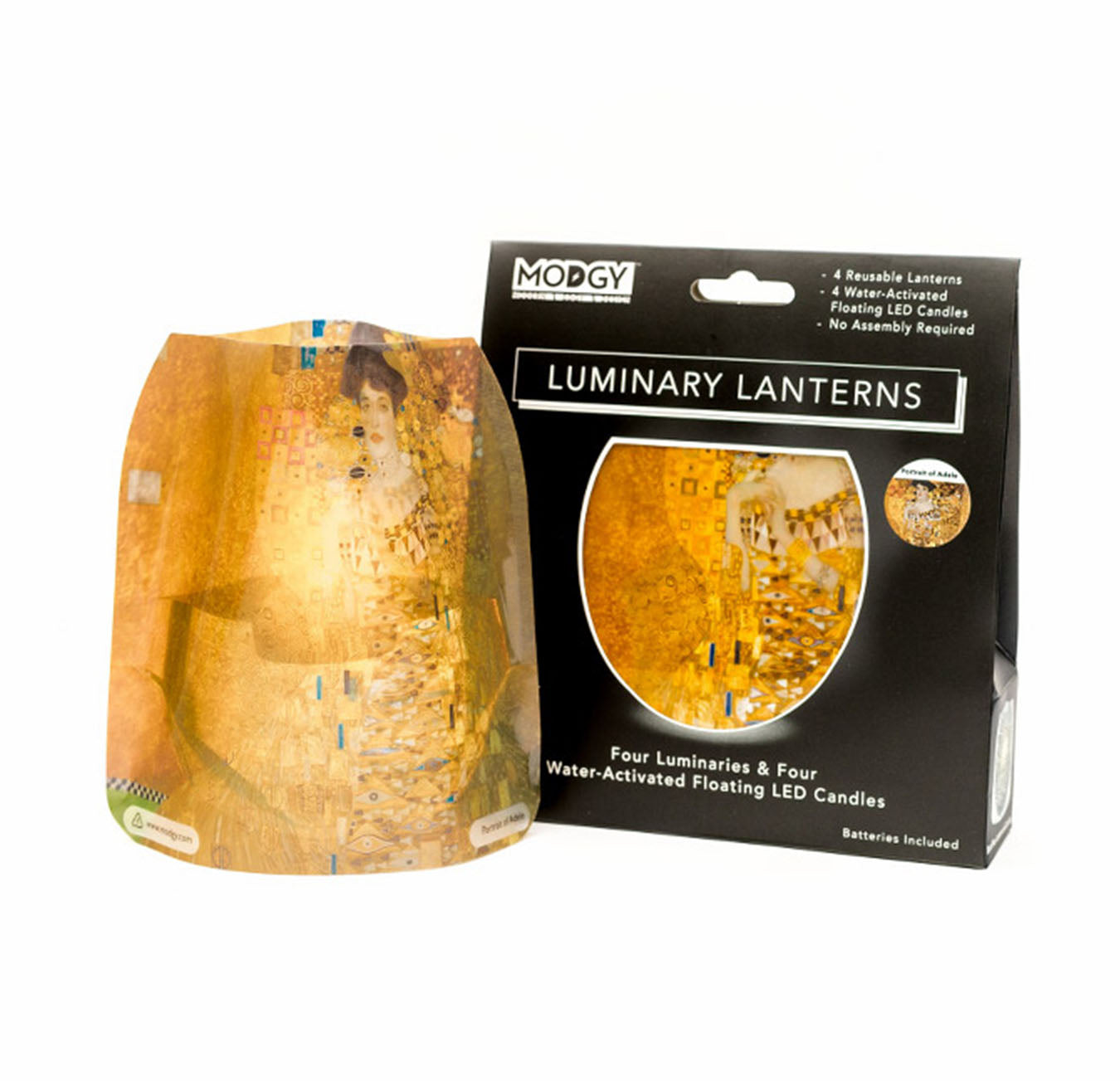 Gustav Klimt Portrait of Adele Luminaries - 4 Per Pack