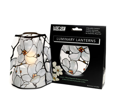 Louis C. Tiffany Magnolia Window Luminaries- 4 Per Pack