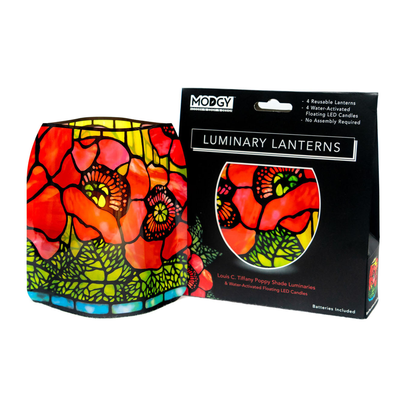 Louis C. Tiffany Poppies Luminaries - 4 Per Pack