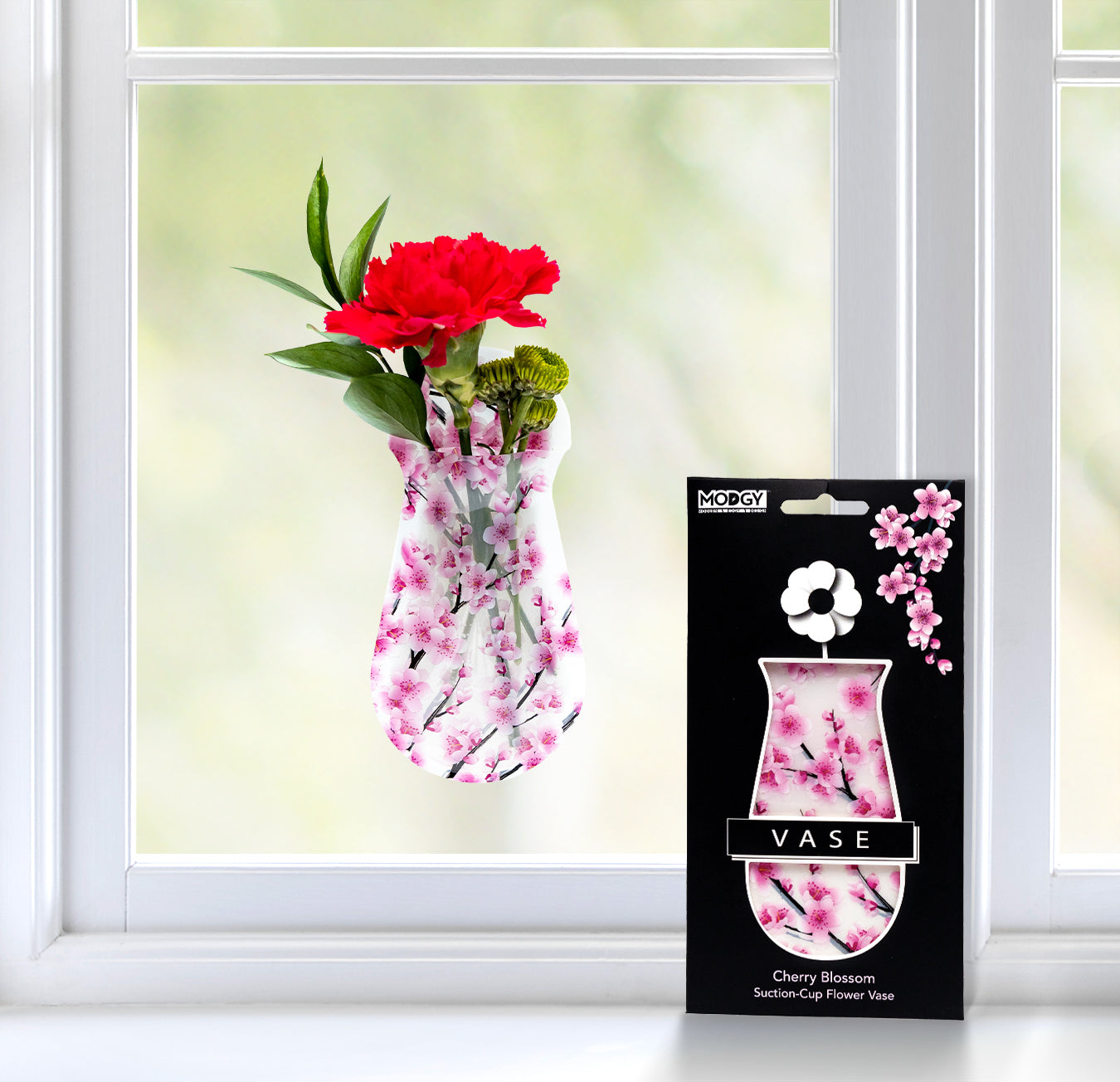 Cherry Blossom Suction Cup Bud Vase