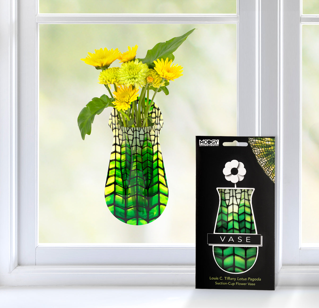 Louis C. Tiffany Lotus Pagoda Suction Cup Bud Vase