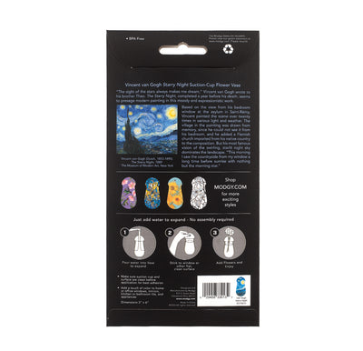 Vincent Van Gogh Starry Night Suction Cup Bud Vase