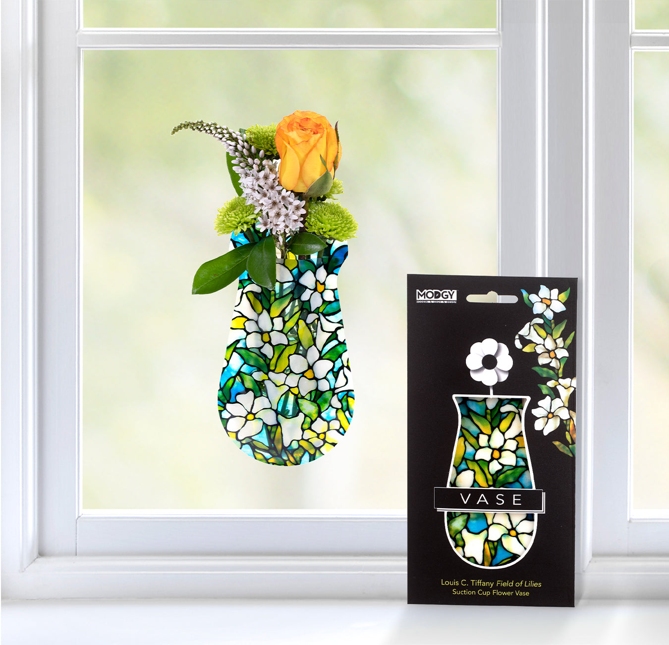 Louis C Tiffany Lilies Suction Cup Bud Vase